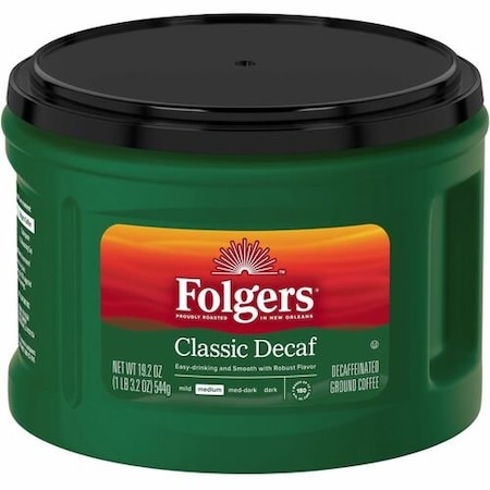 Folgers Coffee, Decaf, Classic, Medium FOL30406